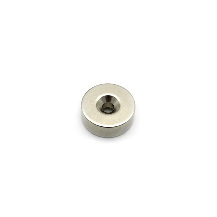 Neodymium magnet with countersunk hole