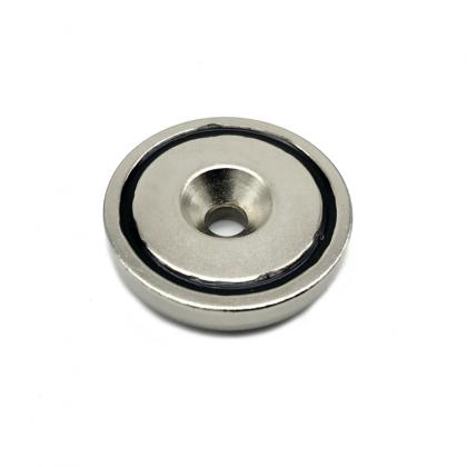 Countersunk neodymium magnet pot