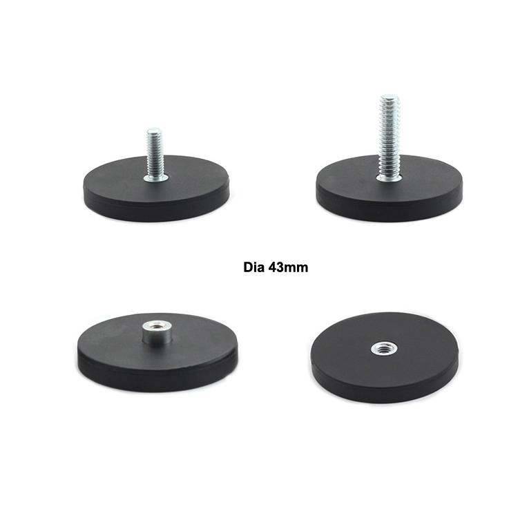 D43 mm rubber coated magnet