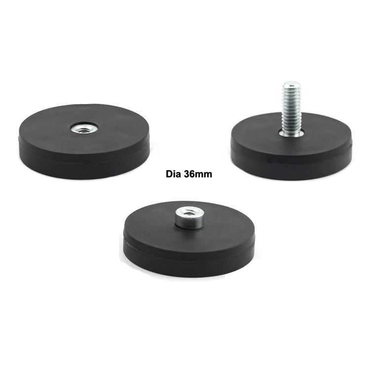 D36 mm rubber coated magnet