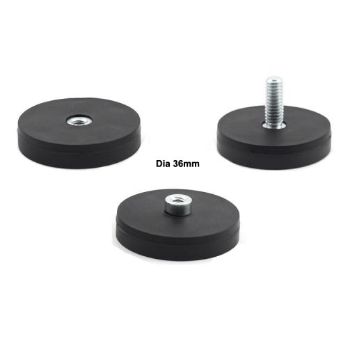 D36 mm rubber coated magnet