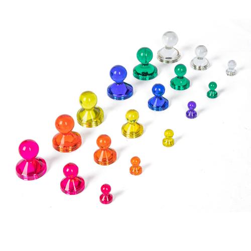 Transparent Plastic Magnetic push pin