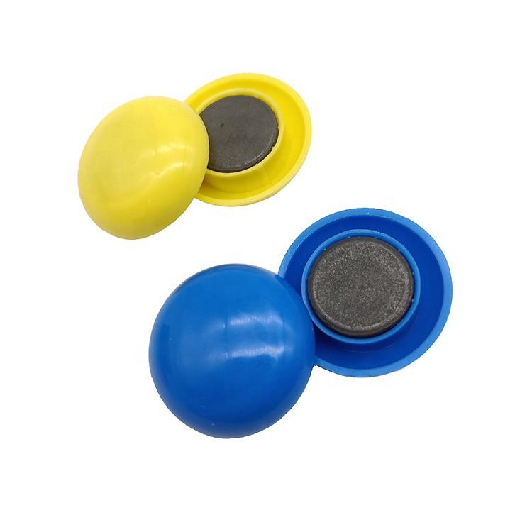 plastic pin magnet;round magnet