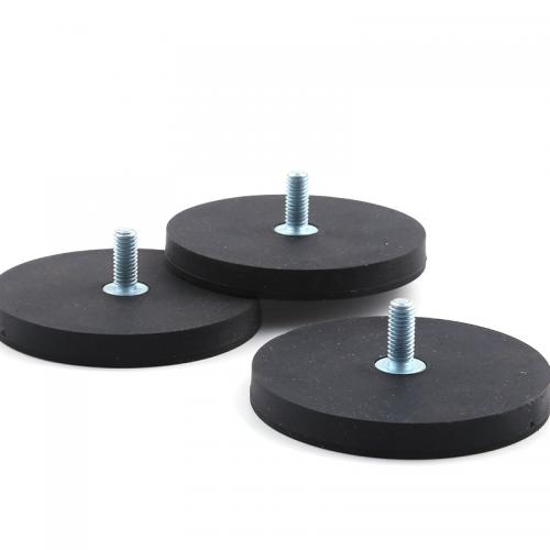  Rubber Coated Magnet With External Thread