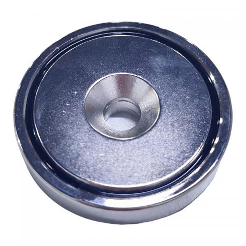 Neodymium pot magnet with counter bore
